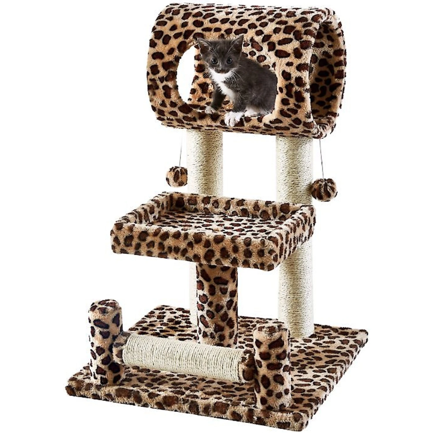 Frisco 28-in Faux Fur Cat Tree 1 Frisco 28-in Faux Fur Cat Tree