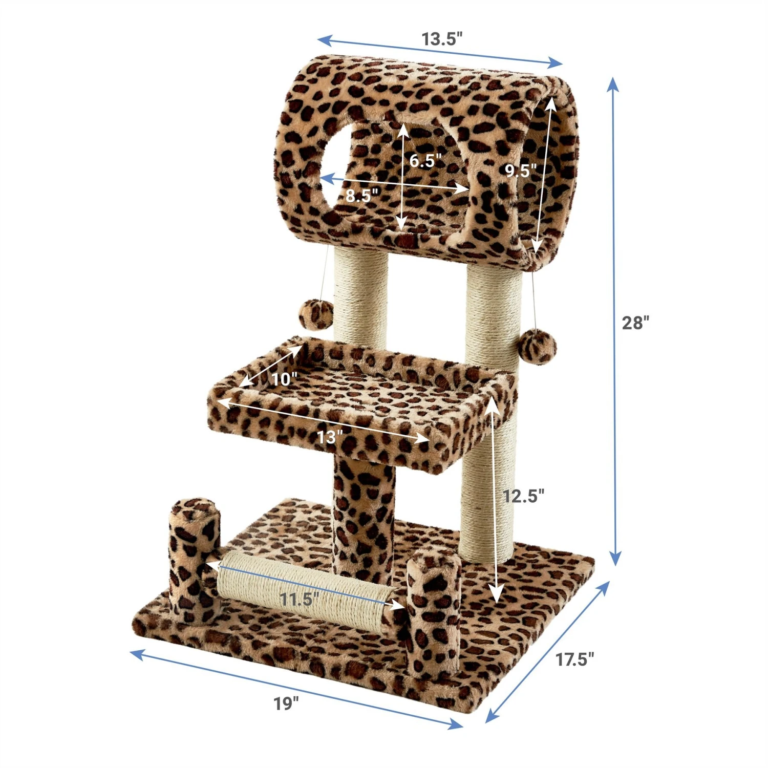 Frisco 28-in Faux Fur Cat Tree 2 Frisco 28-in Faux Fur Cat Tree - Image 2