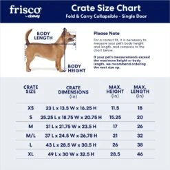 Frisco Heavy Duty Fold & Carry Single Door Collapsible Wire Dog Crate -Frisco Sales Store 109783 PT2. AC SS1800 V1667228771
