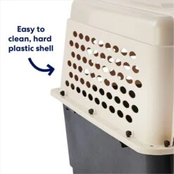 Frisco Plastic Dog & Cat Kennel, Almond & Black -Frisco Sales Store 120138 PT3. AC SS1800 V1667228948