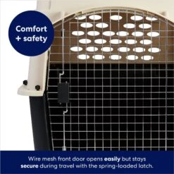 Frisco Plastic Dog & Cat Kennel, Almond & Black -Frisco Sales Store 120138 PT4. AC SS1800 V1667229308