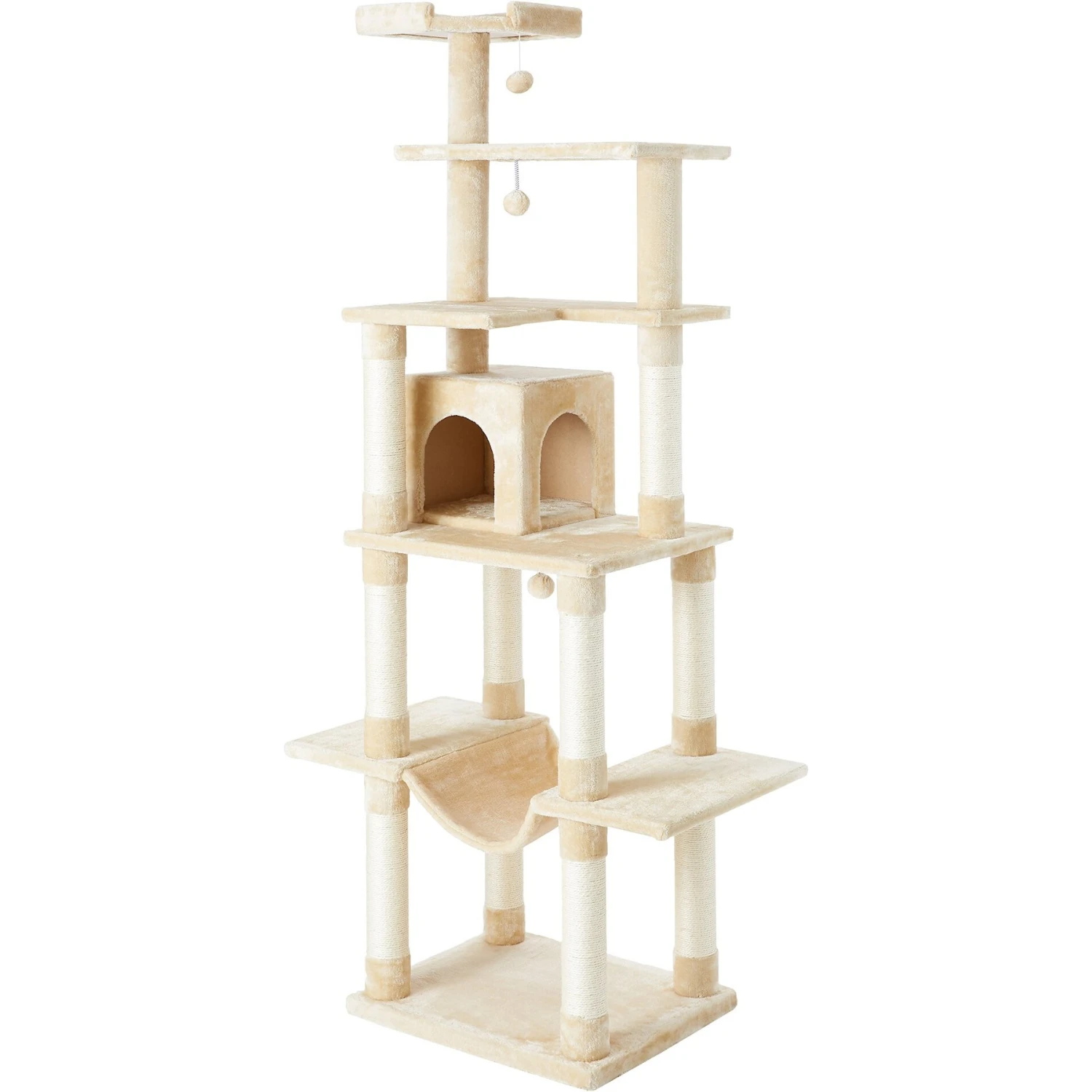 Frisco 78-in Faux Fur Cat Tree & Condo 1 Frisco 78-in Faux Fur Cat Tree & Condo