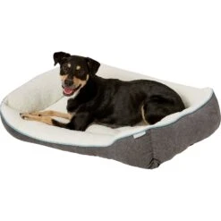 Frisco Sherpa Rectangular Bolster Dog Bed -Frisco Sales Store 129483 PT4. AC SS1800 V1578442390