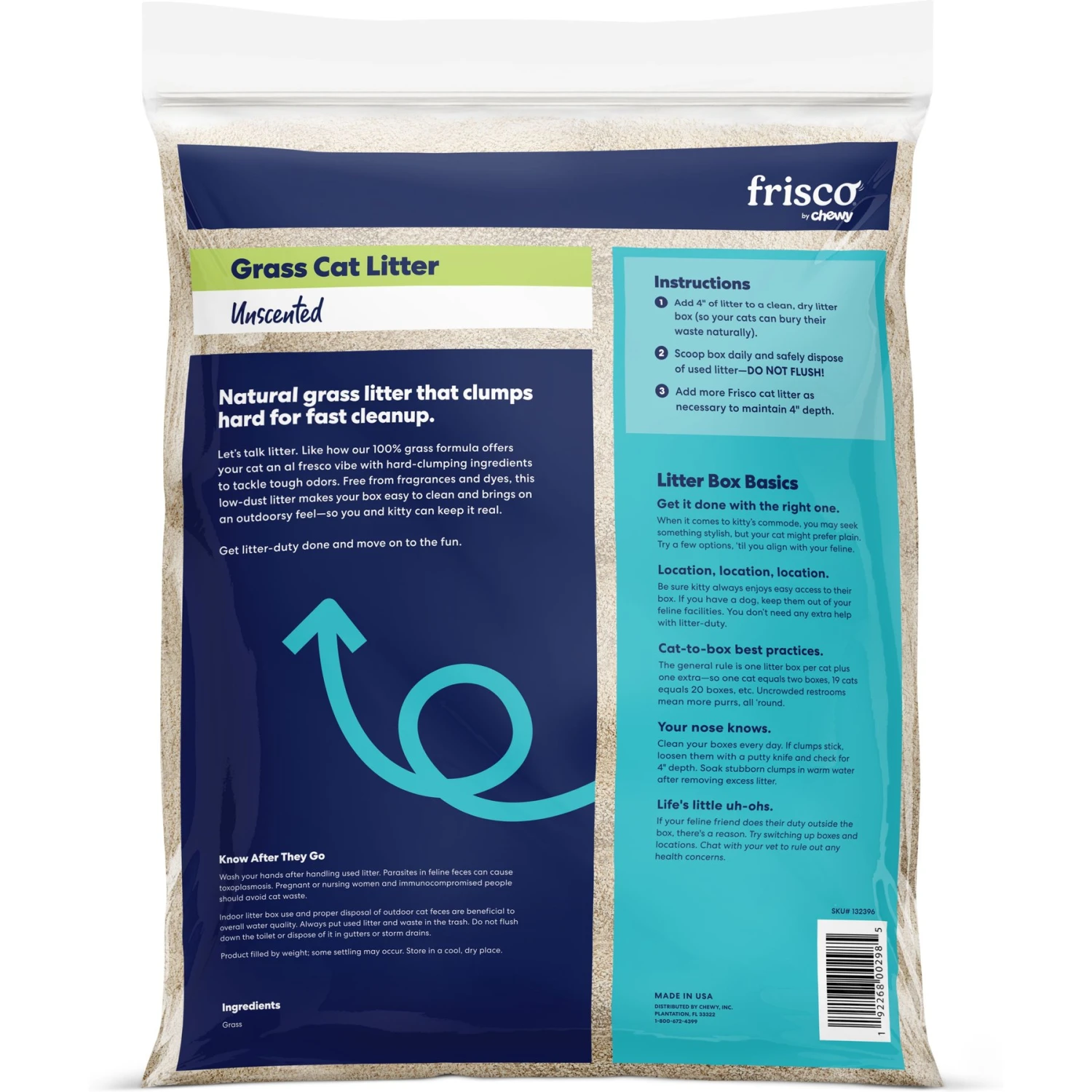 Frisco Natural Unscented Clumping Grass Cat Litter 3 Frisco Natural Unscented Clumping Grass Cat Litter - Image 3