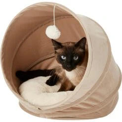 Frisco Foldable Canopy Cat Bed, Sandy Beige 9 Frisco Foldable Canopy Cat Bed, Sandy Beige -Frisco Sales Store 140164 PT4. AC SS1800 V1565383626