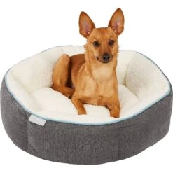 Frisco Sherpa Hexagon Bolster Cat & Dog Bed -Frisco Sales Store 144813 PT4. AC SS1800 V1578442740
