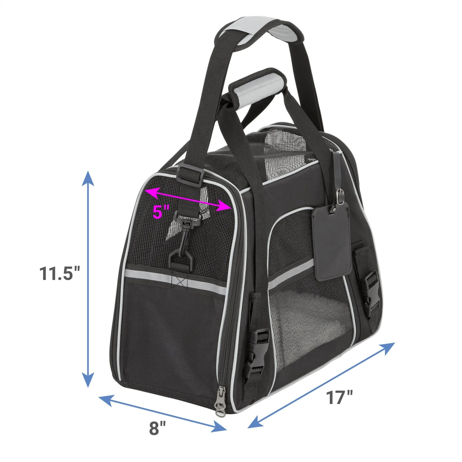 Frisco Basic Dog & Cat Carrier Bag, Black 2 Frisco Basic Dog & Cat Carrier Bag, Black - Image 2