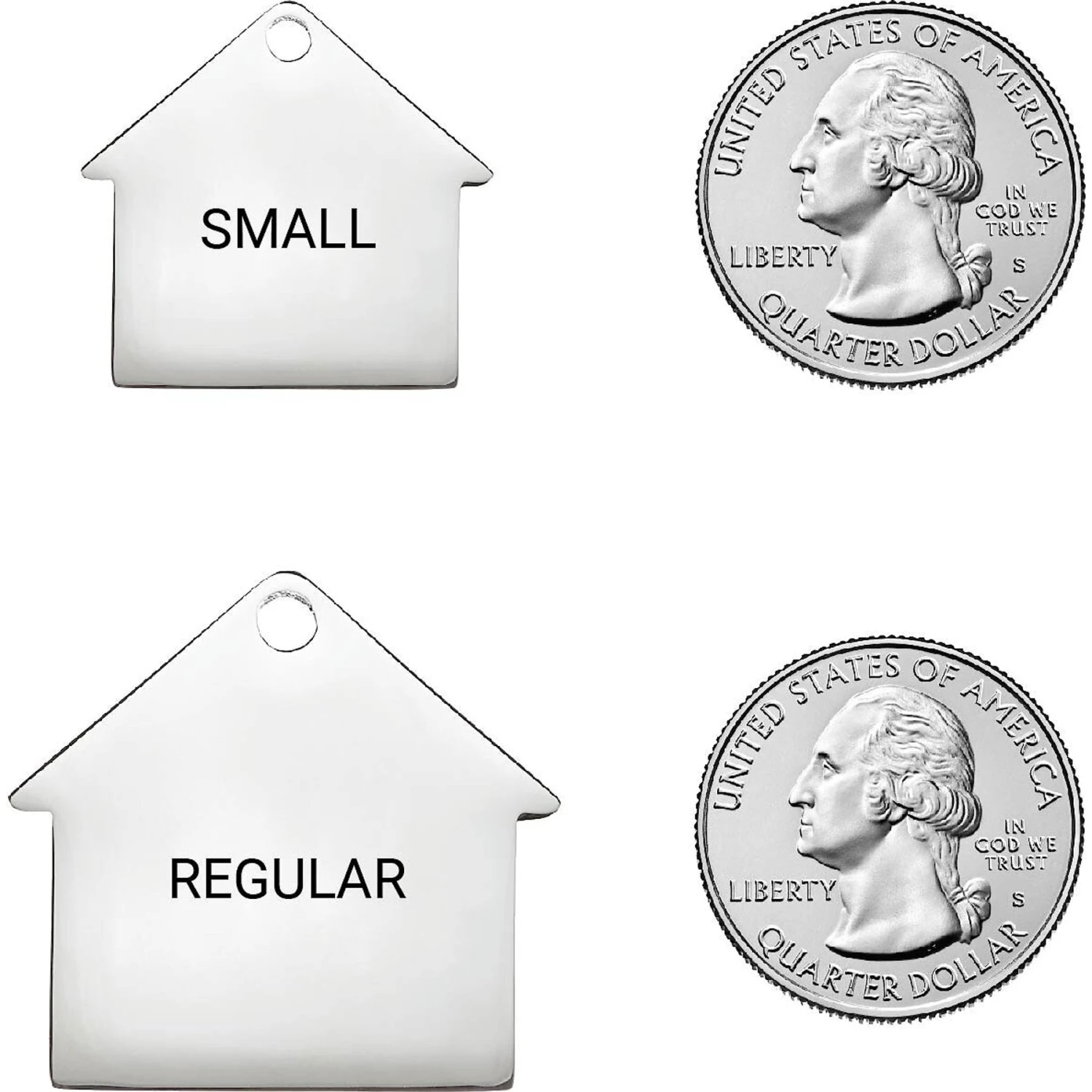 Frisco Stainless Steel Personalized Dog ID Tag, Dog House 2 Frisco Stainless Steel Personalized Dog ID Tag, Dog House - Image 2