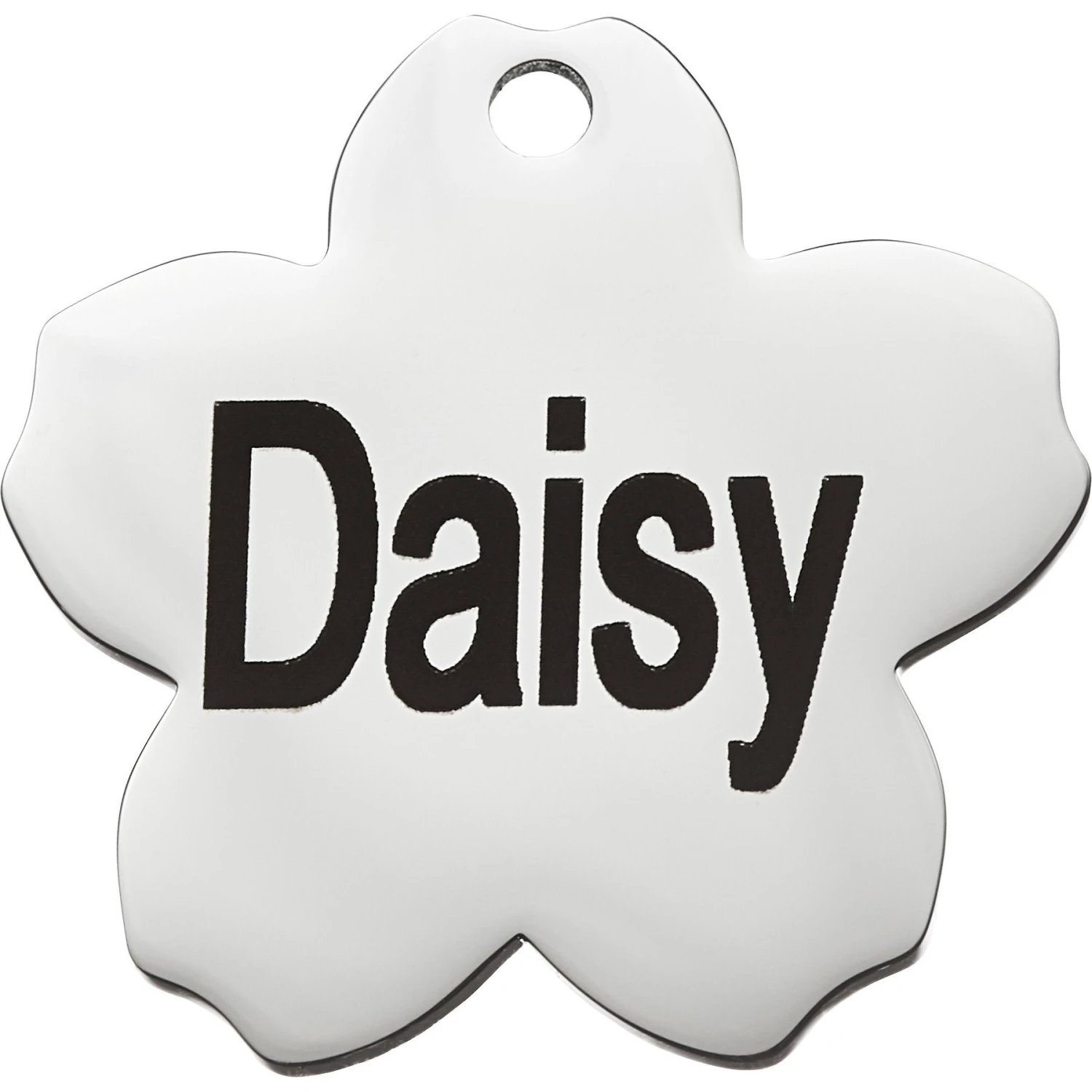 Frisco Stainless Steel Personalized Dog & Cat ID Tag, Flower 3 Frisco Stainless Steel Personalized Dog & Cat ID Tag, Flower - Image 3