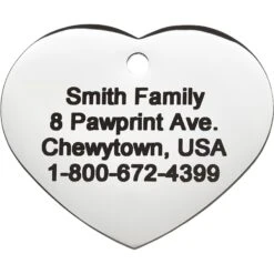 Frisco Personalized Dog & Cat ID Tag, Heart -Frisco Sales Store 153006 PT3. AC SS1800 V1548964752
