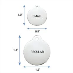 Frisco Personalized Dog & Cat Tag, Round -Frisco Sales Store 153015 PT6. AC SS1800 V1541090222