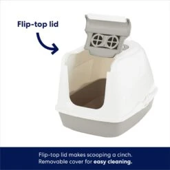 Frisco Flip Top Hooded Cat Litter Box, Gray, Large, 22-in -Frisco Sales Store 155654 PT3. AC SS1800 V1675279989
