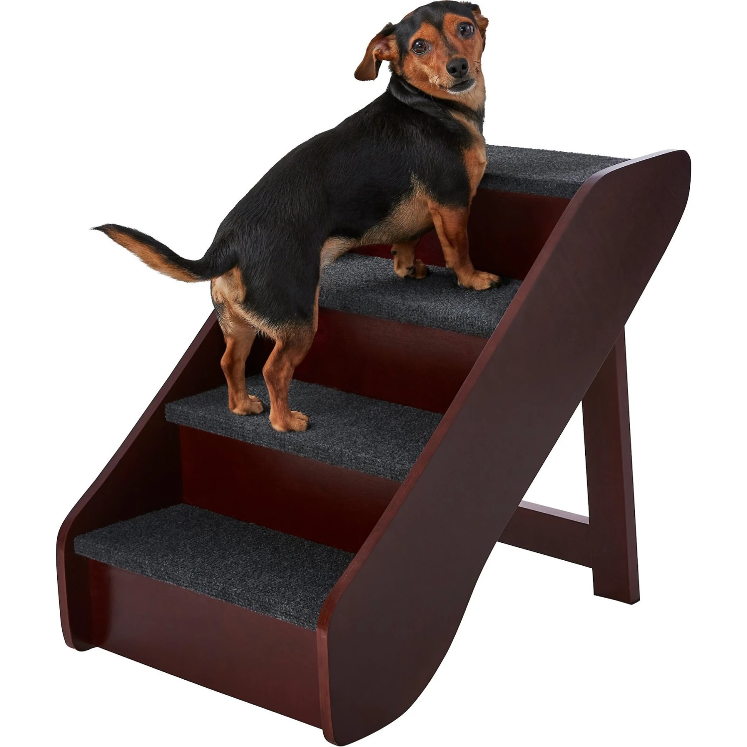 Frisco Deluxe Foldable Wooden Carpeted Cat & Dog Stairs 4 Frisco Deluxe Foldable Wooden Carpeted Cat & Dog Stairs - Image 4