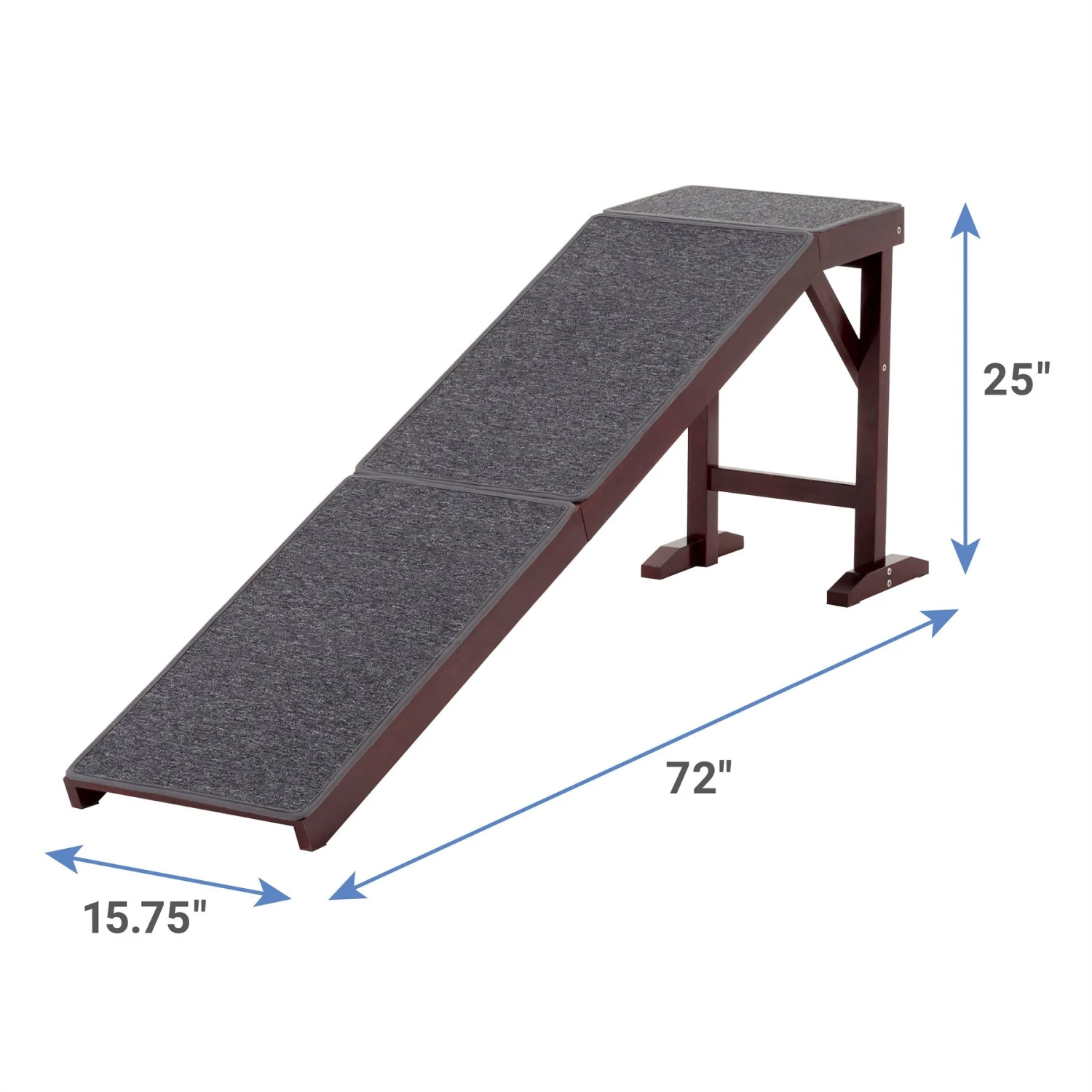 Frisco Deluxe Wooden Carpeted Cat & Dog Ramp 2 Frisco Deluxe Wooden Carpeted Cat & Dog Ramp - Image 2