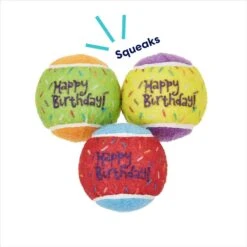Frisco Birthday Fetch Squeaky Tennis Ball Dog Toy 9 Frisco Birthday Fetch Squeaky Tennis Ball Dog Toy -Frisco Sales Store 162914 PT2. AC SS1800 V1692020013