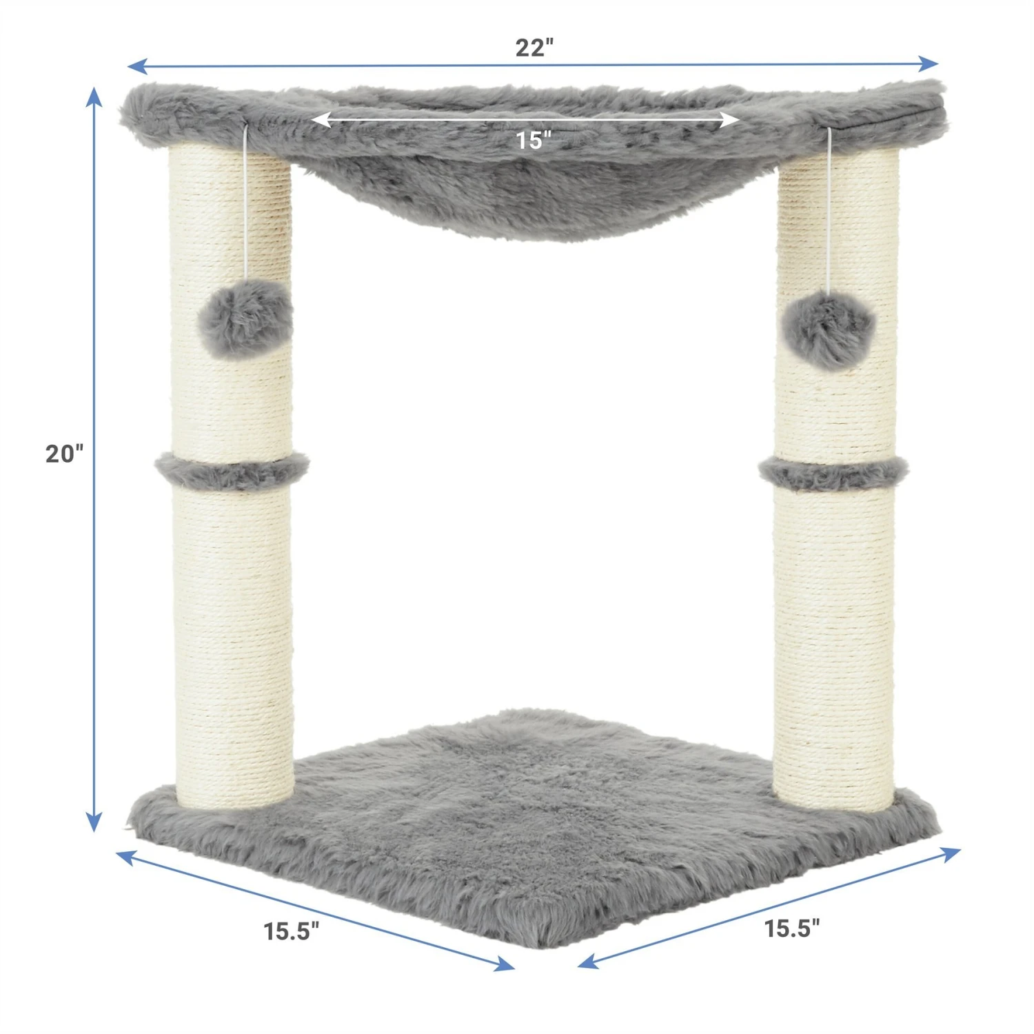 Frisco 20-in Faux Fur Cat Tree 2 Frisco 20-in Faux Fur Cat Tree - Image 2