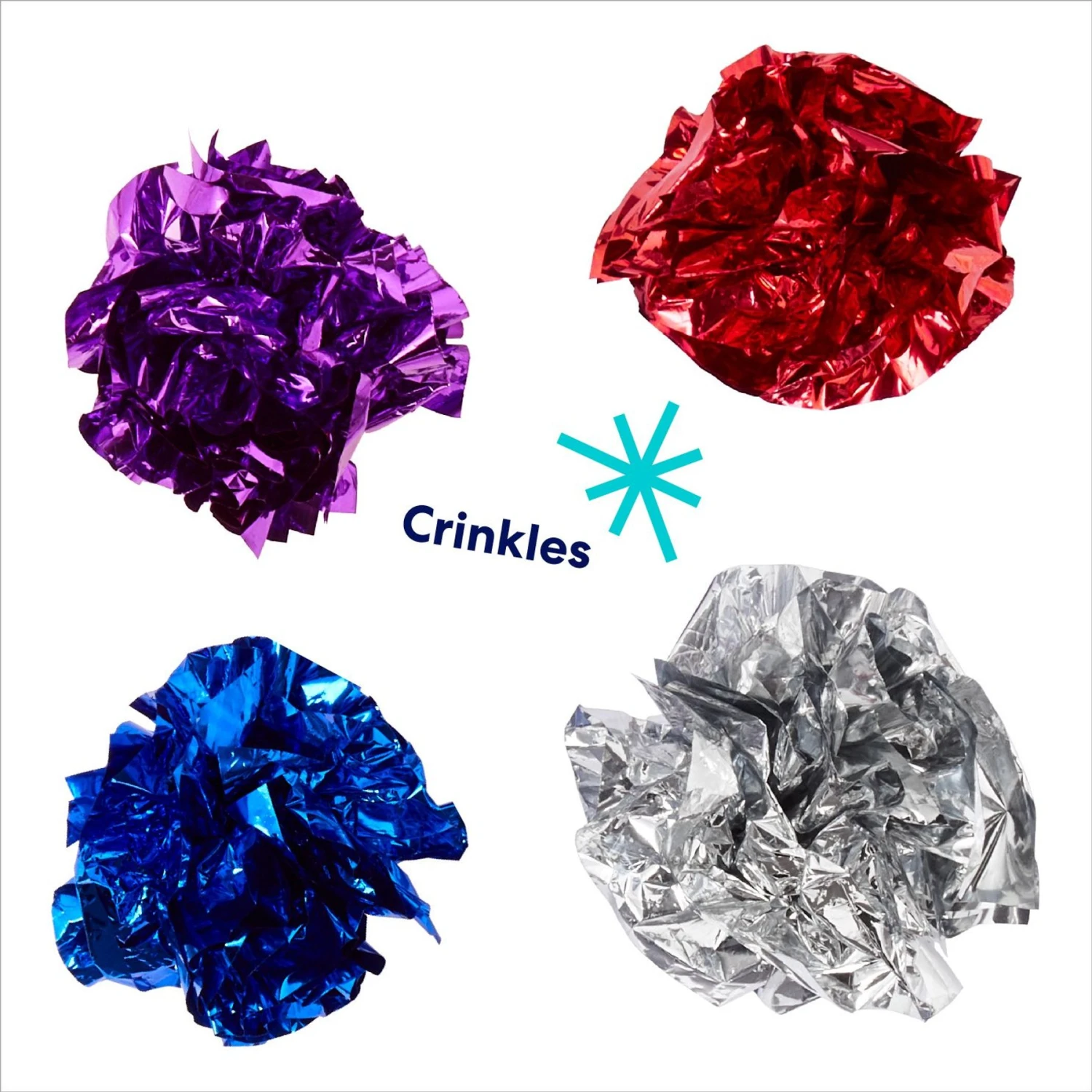 Frisco Colorful Crinkle Ball Cat Toy 3 Frisco Colorful Crinkle Ball Cat Toy - Image 3