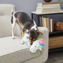 Frisco Unicorn Textured Plush Squeaky Dog Toy -Frisco Sales Store 174699 PT2. AC SS1800 V1573492386