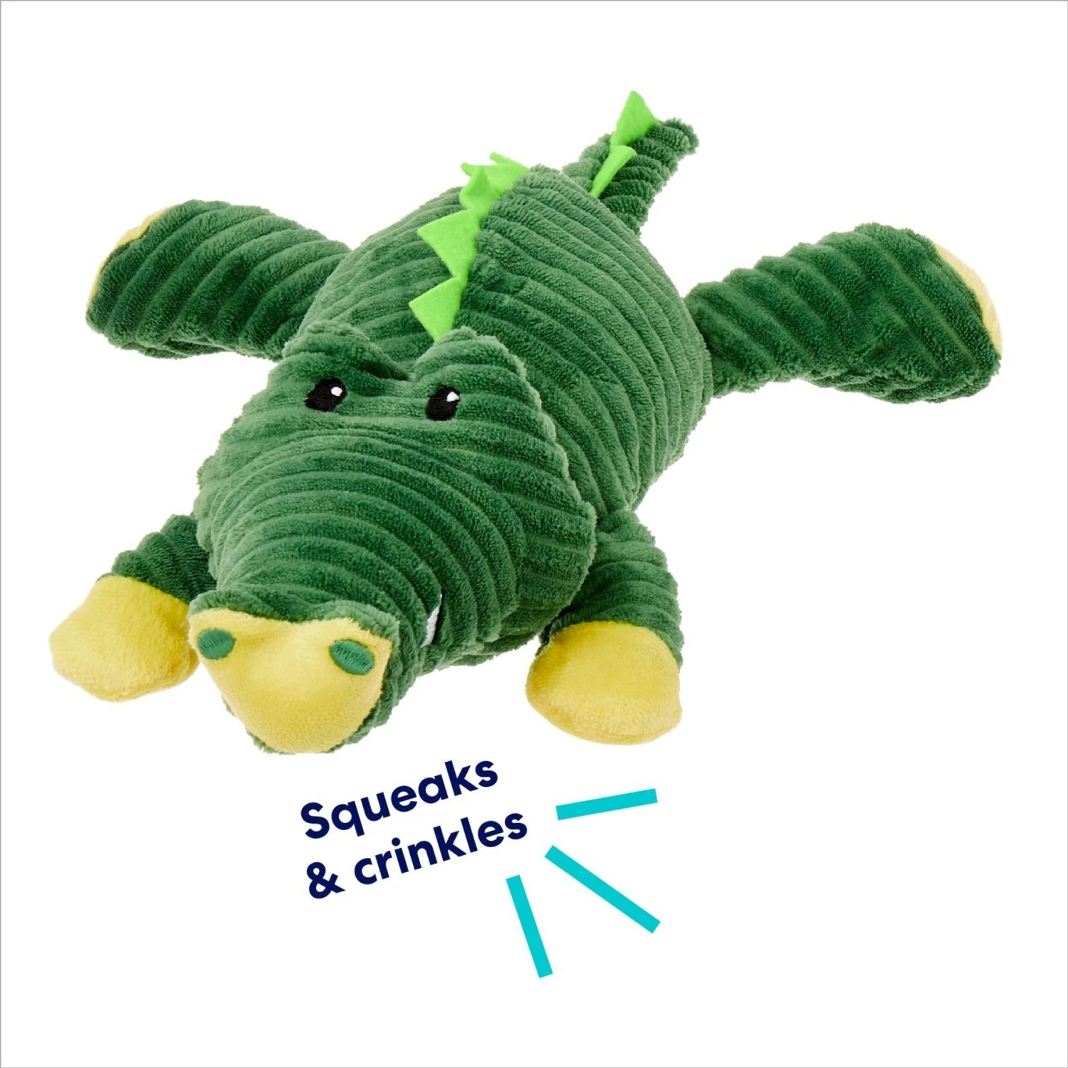 Frisco Alligator Corduroy Plush Squeaky Dog Toy 3 Frisco Alligator Corduroy Plush Squeaky Dog Toy - Image 3