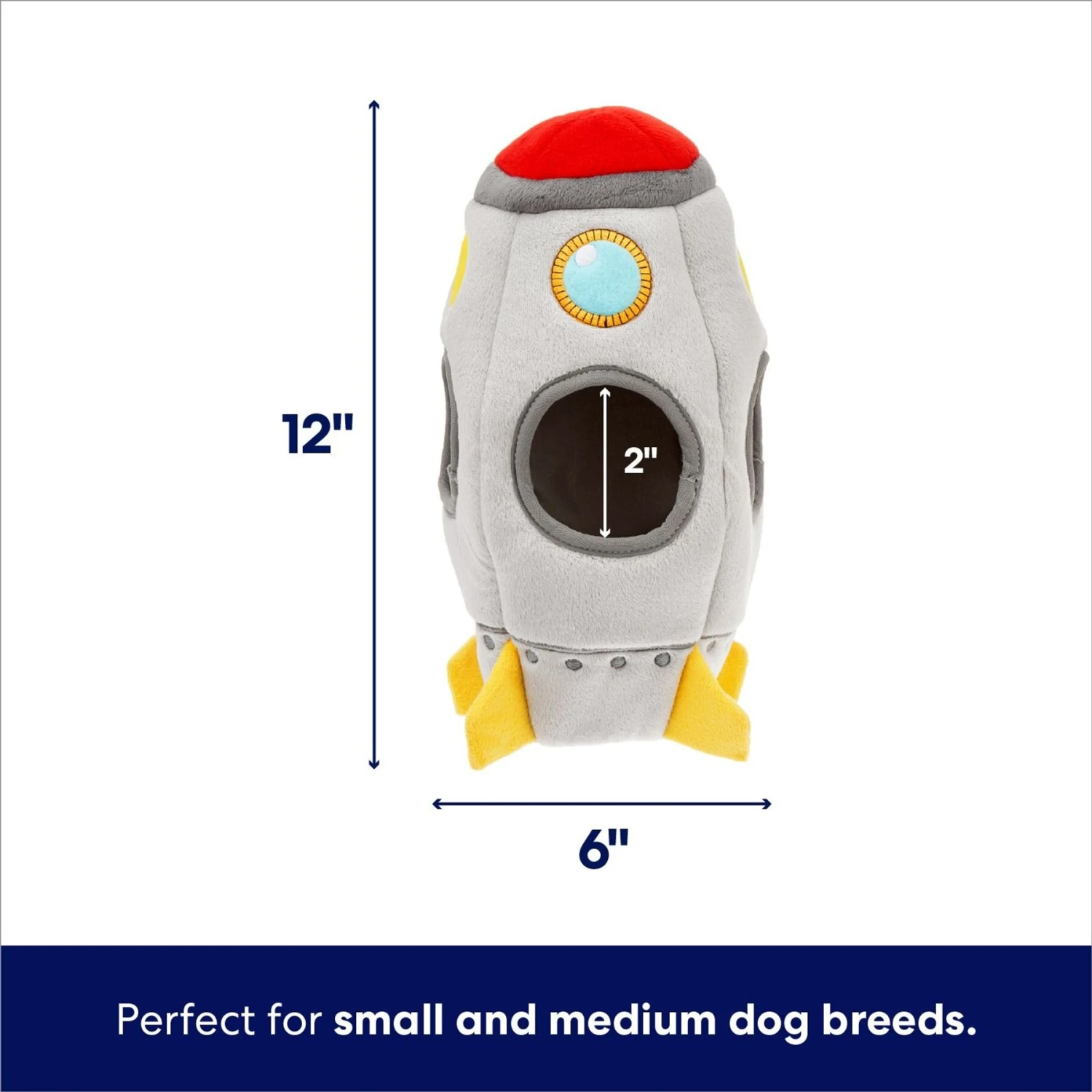 Frisco Rocket Ship Hide & Seek Puzzle Plush Squeaky Dog Toy 2 Frisco Rocket Ship Hide & Seek Puzzle Plush Squeaky Dog Toy - Image 2