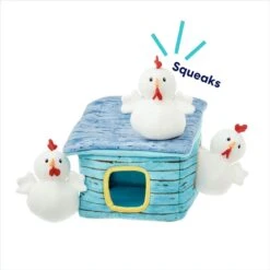 Frisco Chicken Coop Hide & Seek Puzzle Plush Squeaky Dog Toy -Frisco Sales Store 174755 PT3. AC SS1800 V1691783971