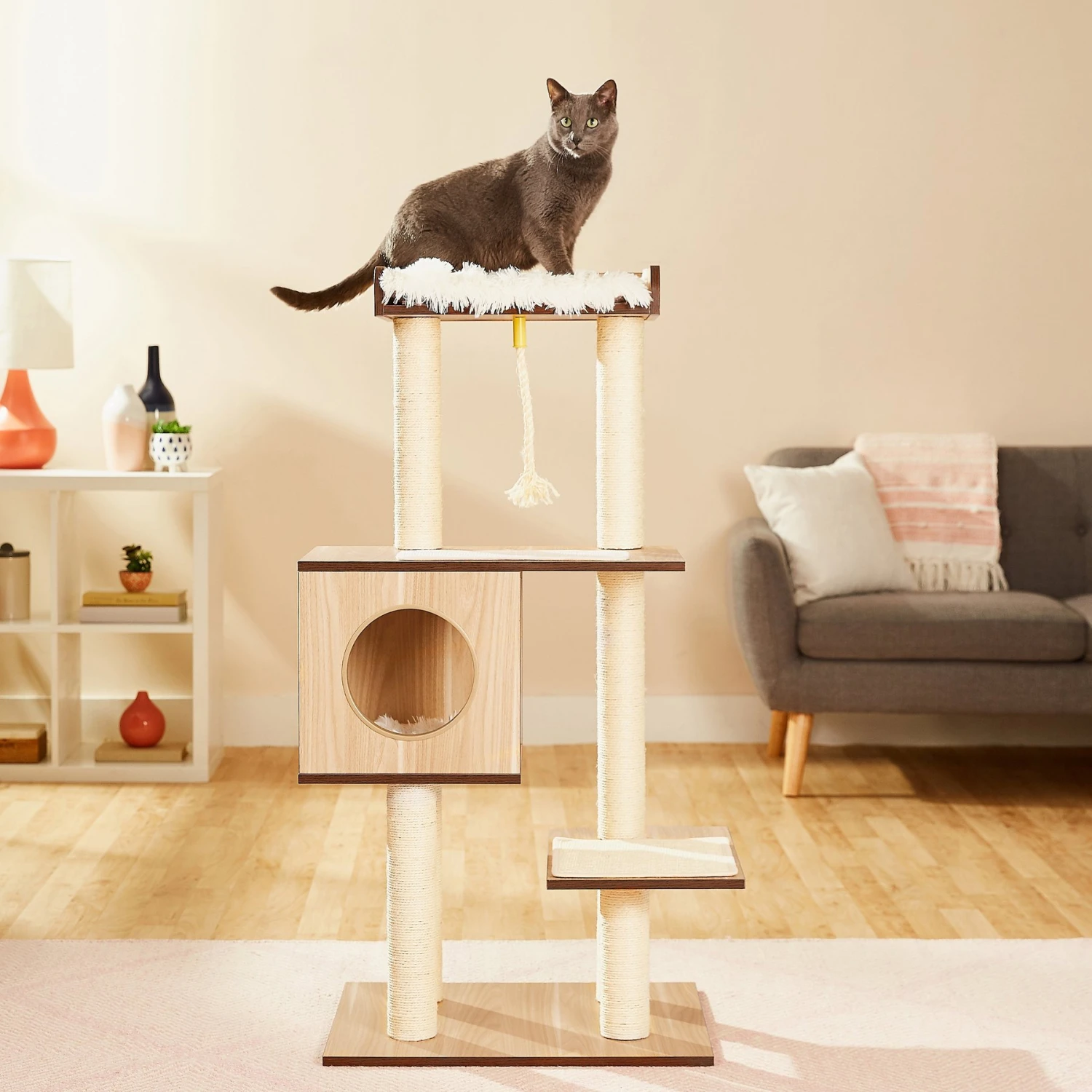 Frisco 47.5-in Modern Cat Tree & Condo 1 Frisco 47.5-in Modern Cat Tree & Condo