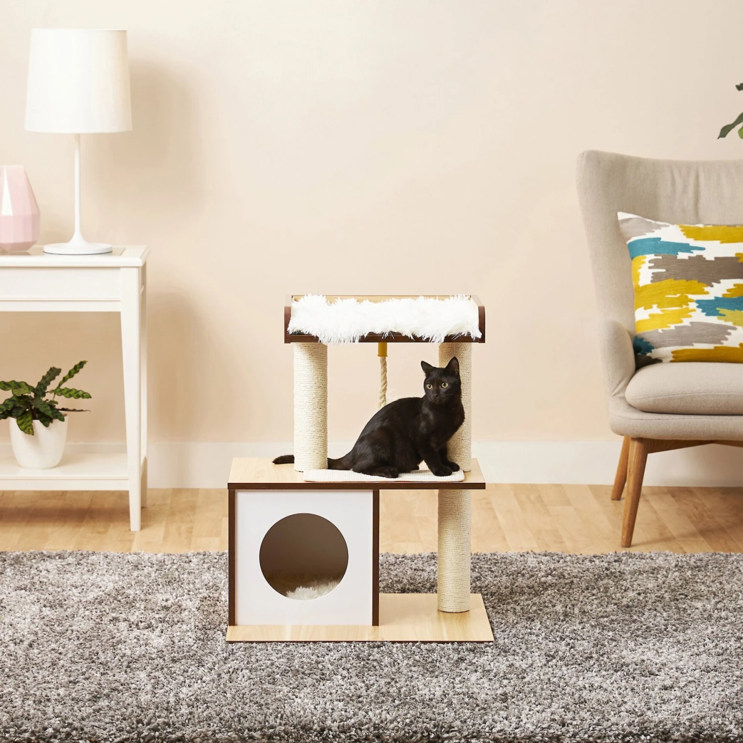 Frisco 28.5-in Modern Cat Tree & Condo 1 Frisco 28.5-in Modern Cat Tree & Condo