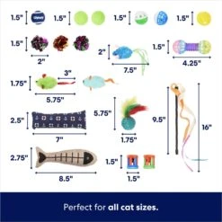 Frisco Plush, Teaser, Ball & Tri-Tunnel Variety Pack Cat Toy With Catnip, 20 Count -Frisco Sales Store 178161 PT2. AC SS1800 V1676413725