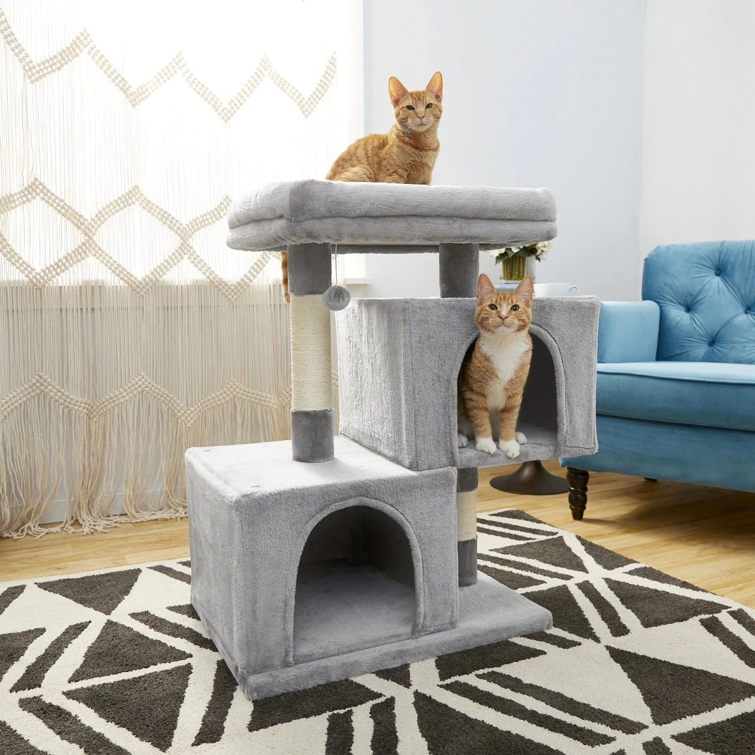 Frisco 33-in Faux Fur Cat Tree & Condo 1 Frisco 33-in Faux Fur Cat Tree & Condo