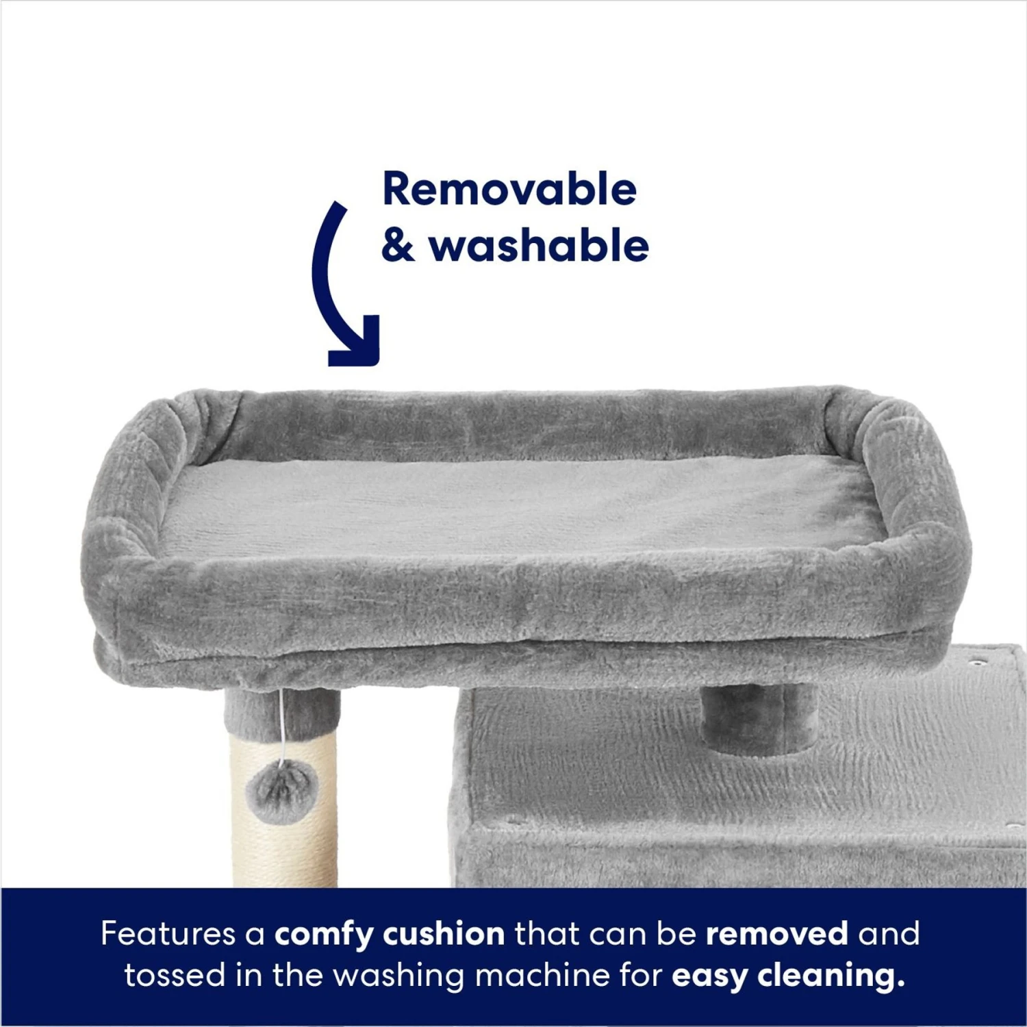 Frisco 33-in Faux Fur Cat Tree & Condo 4 Frisco 33-in Faux Fur Cat Tree & Condo - Image 4