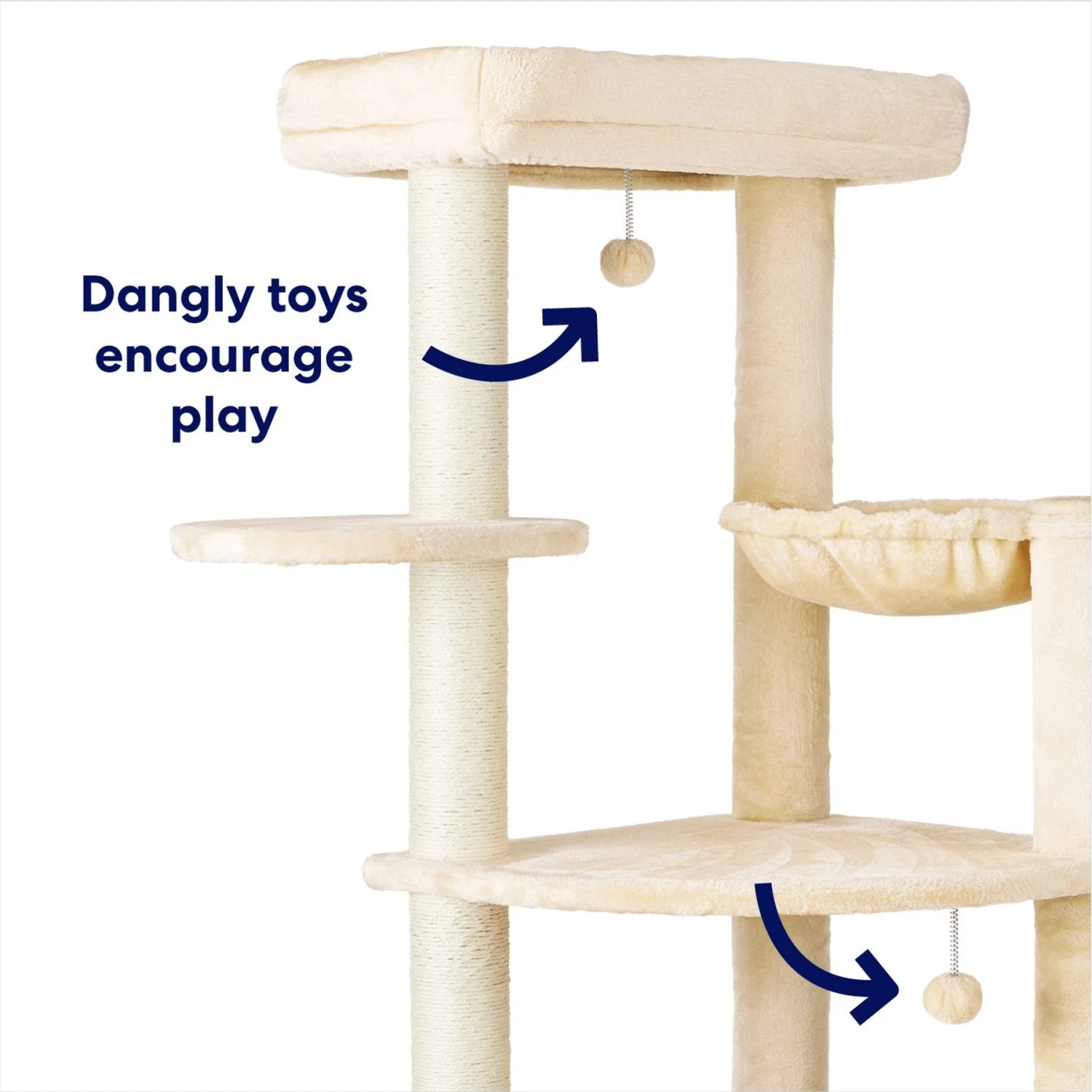 Frisco 76-in XXL Heavy Duty Cat Tree 4 Frisco 76-in XXL Heavy Duty Cat Tree - Image 4