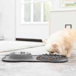 Frisco Silicone Slow Feeder Mat With Stainless Steel Bowl -Frisco Sales Store 215983 PT6. AC SS1800 V1605666801