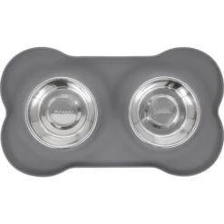 Frisco Silicone Stainless Steel Double Diner Dog & Cat Bowl -Frisco Sales Store 215990 PT3. AC SS1800 V1591020095