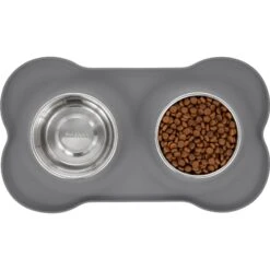 Frisco Silicone Stainless Steel Double Diner Dog & Cat Bowl -Frisco Sales Store 215990 PT4. AC SS1800 V1591020097