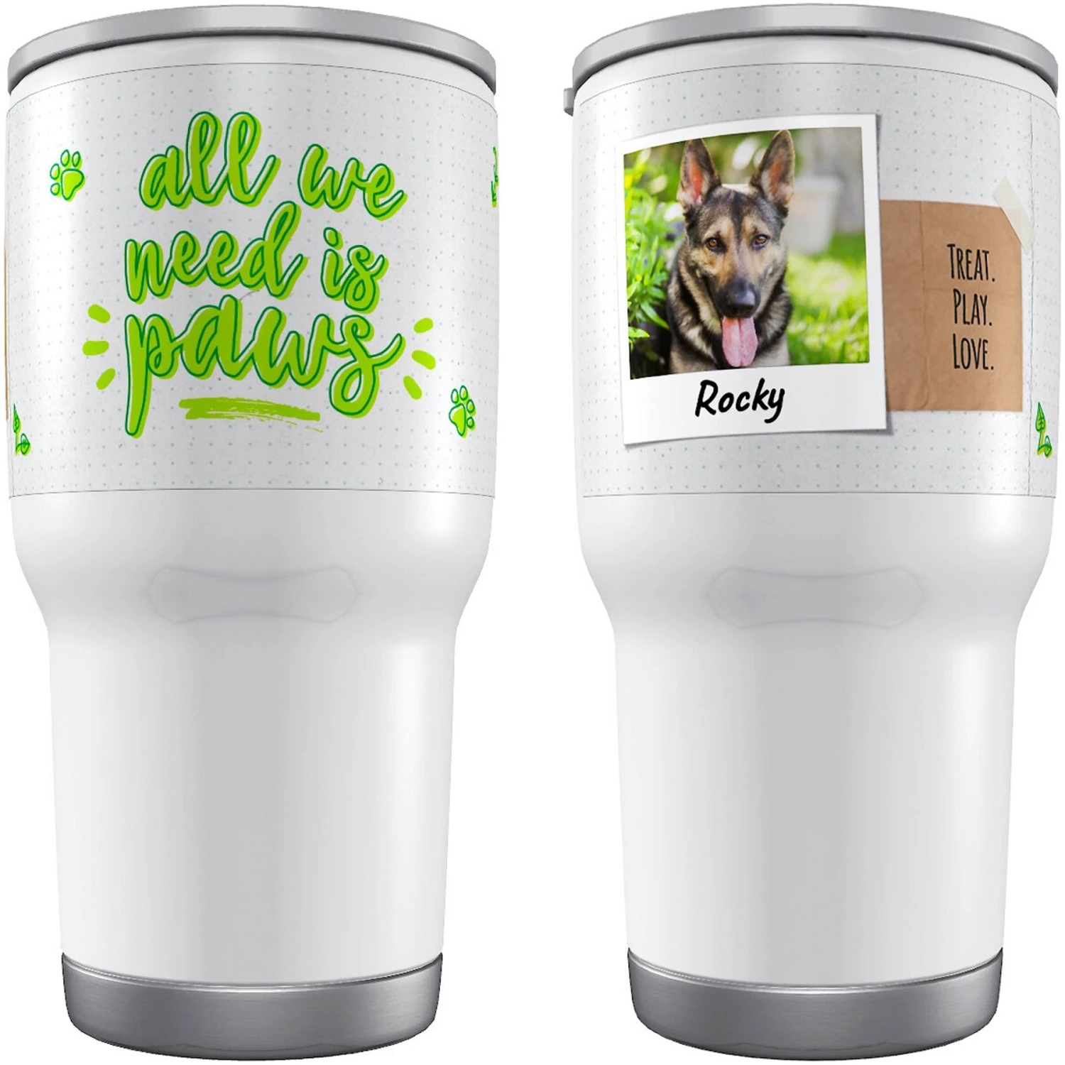 Frisco Double Walled "All We Need Is Paws" Personalized Tumbler 1 Frisco Double Walled "All We Need Is Paws" Personalized Tumbler