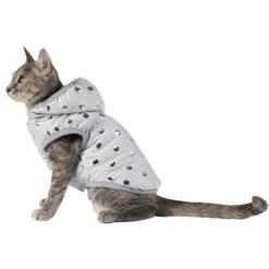 Frisco Mediumweight Silver Polka Dotted Insulated Dog & Cat Coat 9 Frisco Mediumweight Silver Polka Dotted Insulated Dog & Cat Coat -Frisco Sales Store 224017 PT2. AC SS1800 V1600266087