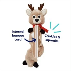 Frisco Holiday Reindeer Bungee Plush Squeaky Dog Toy -Frisco Sales Store 228555 PT2. AC SS1800 V1694809545