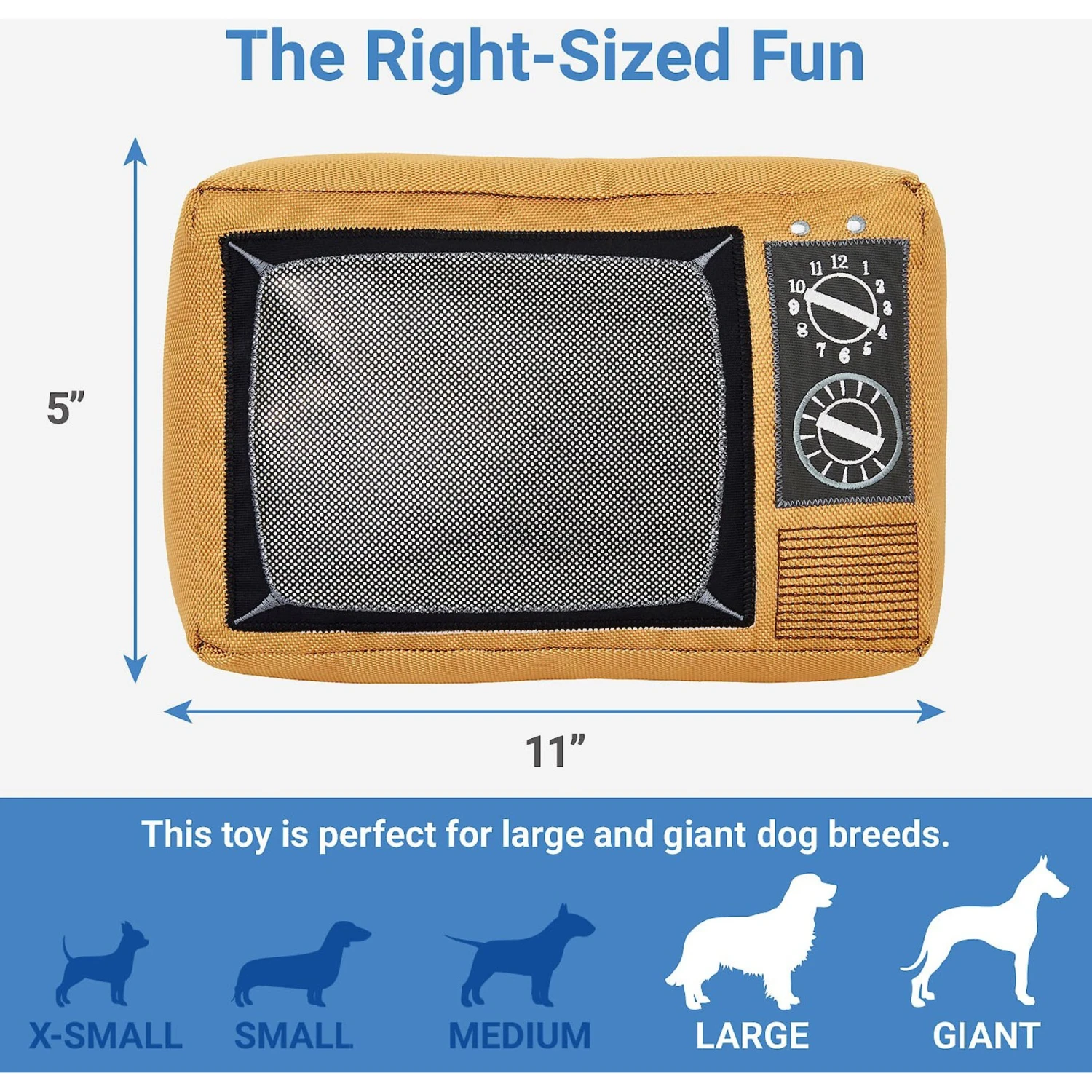 Frisco Retro Television Ballistic Nylon Plush Squeaky Dog Toy 2 Frisco Retro Television Ballistic Nylon Plush Squeaky Dog Toy - Image 2