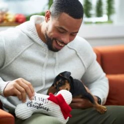 Frisco Holiday My First Christmas Bone Plush Squeaky Dog Toy -Frisco Sales Store 233166 PT2. AC SS1800 V1601304755