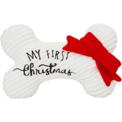 Frisco Holiday My First Christmas Bone Plush Squeaky Dog Toy -Frisco Sales Store 233166 PT3. AC SS1800 V1600707130