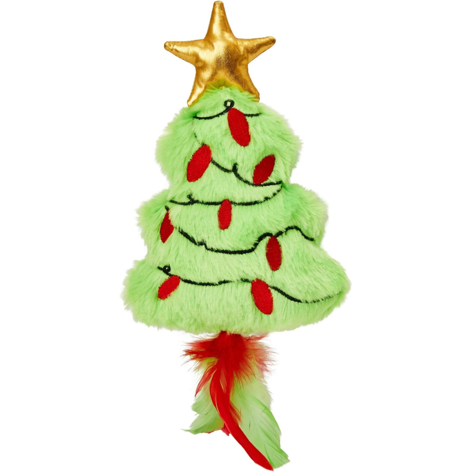 Frisco Holiday Christmas Tree Plush Kicker Cat Toy With Catnip 1 Frisco Holiday Christmas Tree Plush Kicker Cat Toy With Catnip