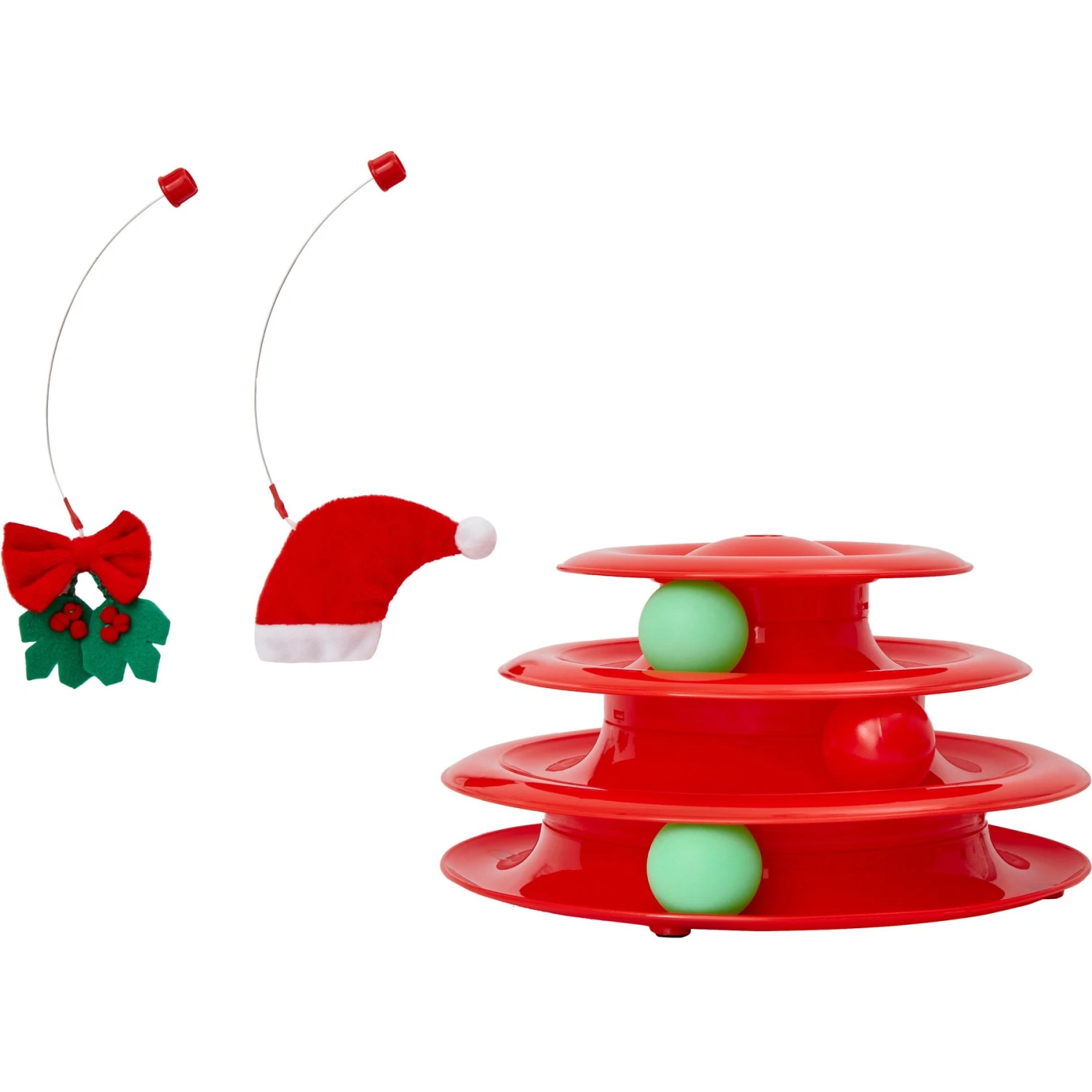 Frisco Holiday Santa Hat & Mistletoe Cat Tracks Cat Toy 4 Frisco Holiday Santa Hat & Mistletoe Cat Tracks Cat Toy - Image 4