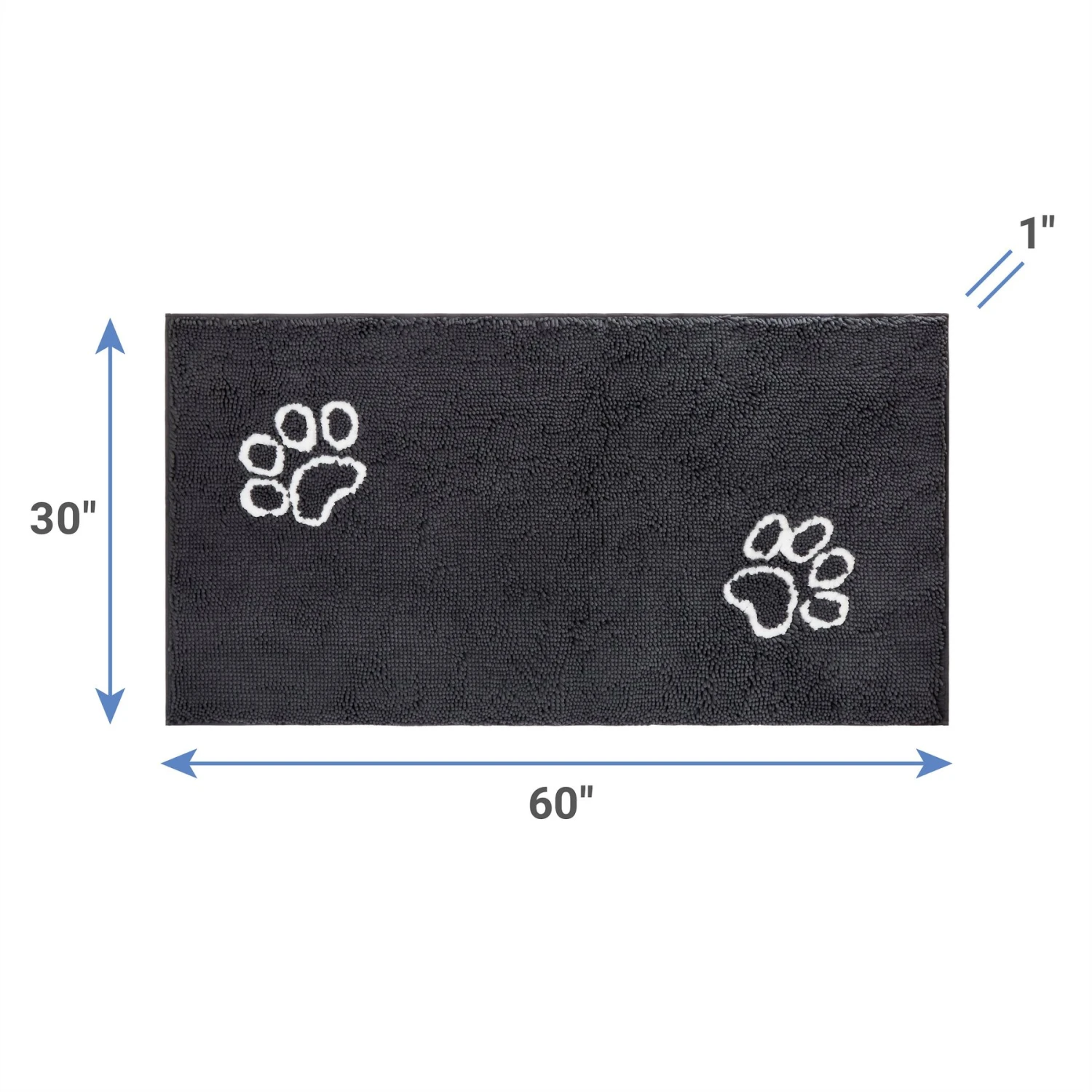 Frisco Microfiber Chenille Paw Print Doormat Runner 2 Frisco Microfiber Chenille Paw Print Doormat Runner - Image 2