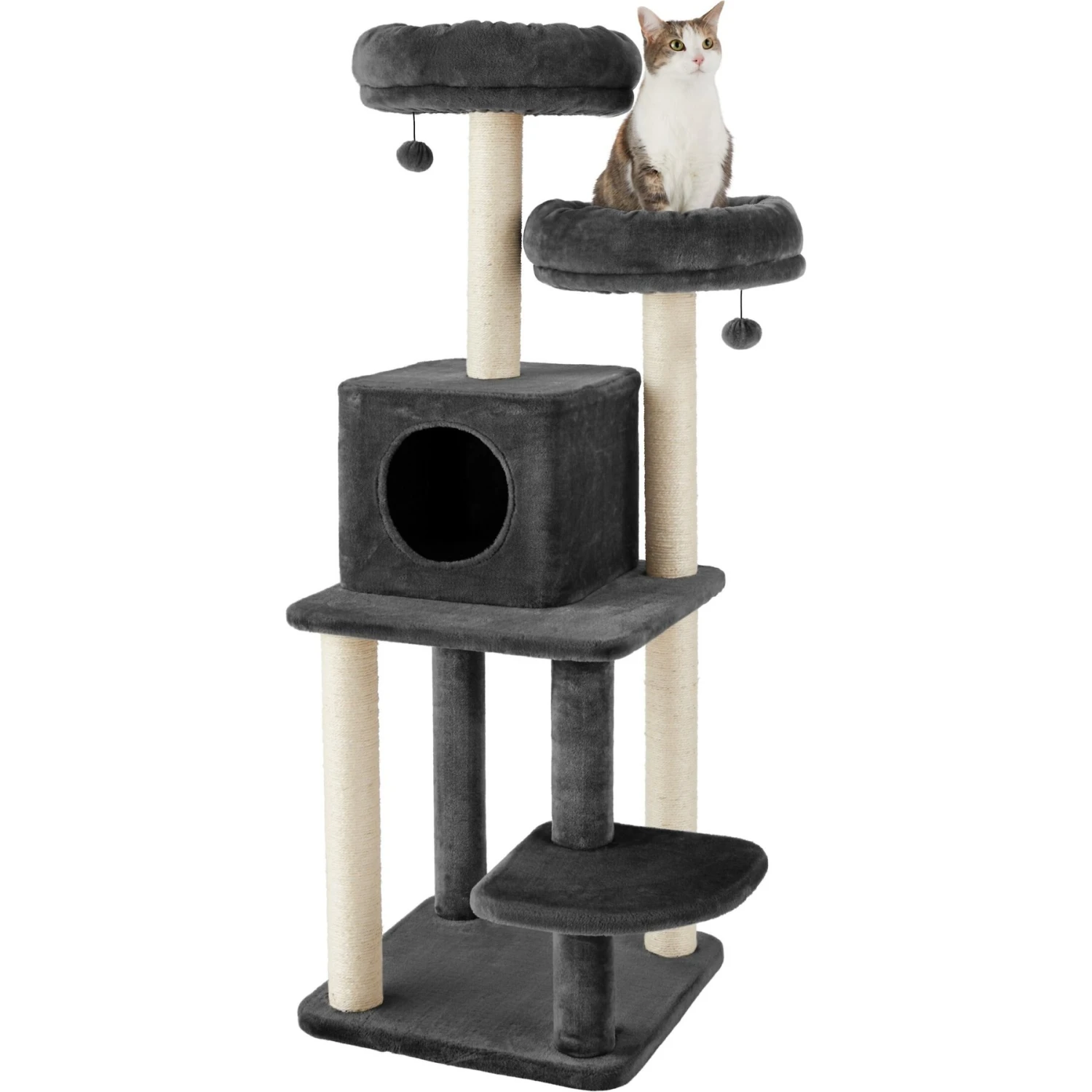 Frisco 55-in Faux Fur Cat Tree & Condo 3 Frisco 55-in Faux Fur Cat Tree & Condo - Image 3