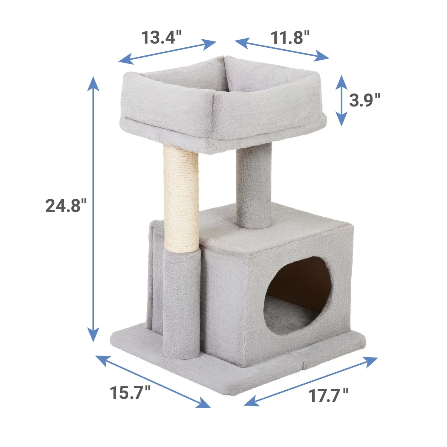 Frisco 24.8-in Faux Fur Cat Tree & Condo 2 Frisco 24.8-in Faux Fur Cat Tree & Condo - Image 2