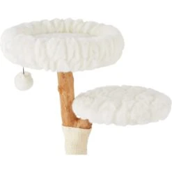 Frisco Natural Wood Modern Cat Tree With Toy, Ivory, Medium -Frisco Sales Store 236561 PT3. AC SS1800 V1615987381