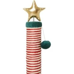 Frisco Holiday 29.5-in Candy Cane Sisal Cat Scratching Post With Toy -Frisco Sales Store 236565 PT4. AC SS1800 V1601331360
