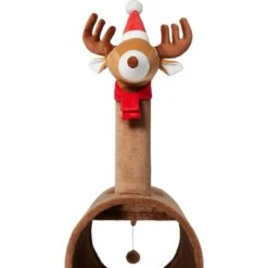 Frisco Holiday 52.3-in Reindeer Cat Scratching Post & Tunnel -Frisco Sales Store 236569 PT4. AC SS1800 V1601340995
