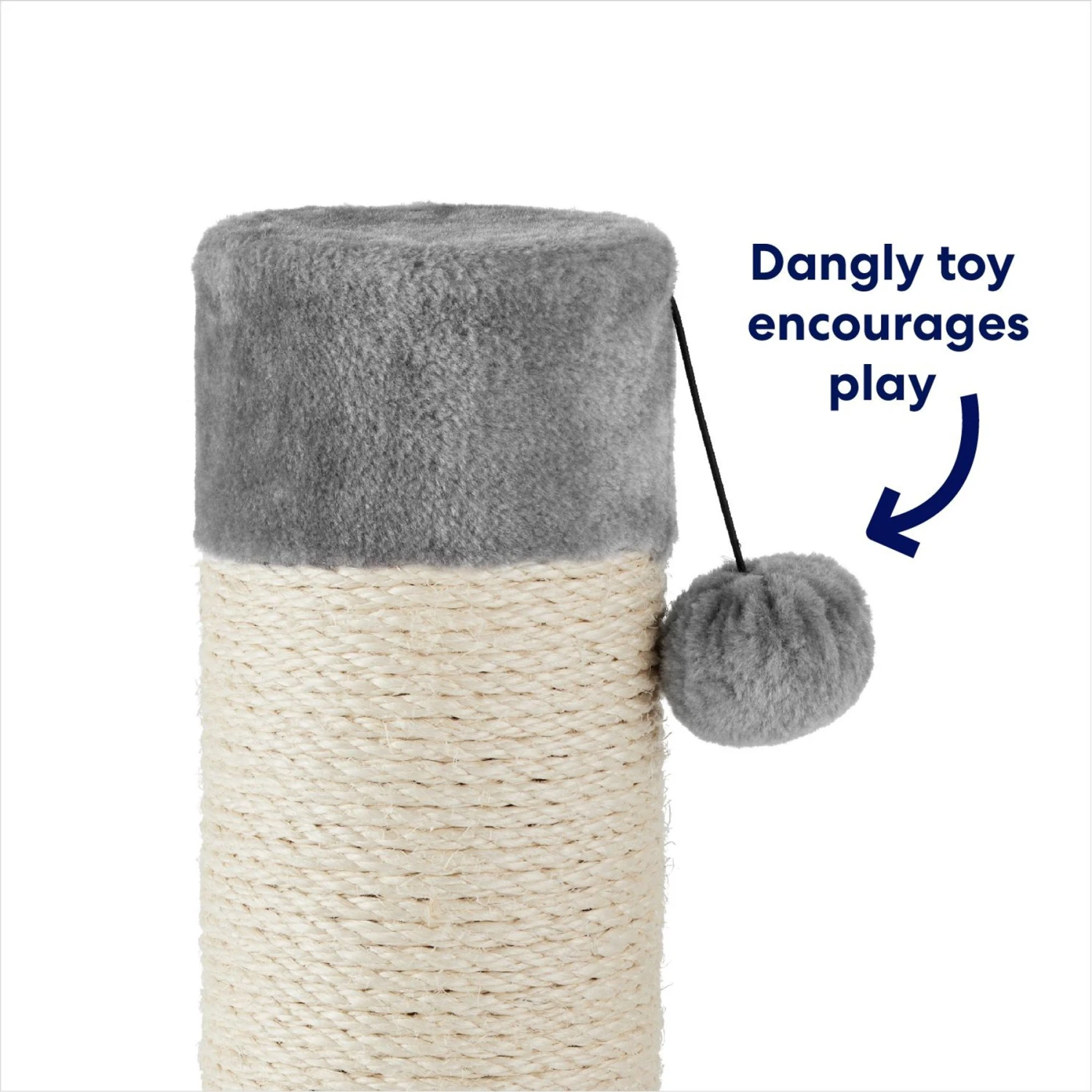Frisco 35-in Heavy Duty Sisal Cat Scratching Post With Toy 4 Frisco 35-in Heavy Duty Sisal Cat Scratching Post With Toy - Image 4
