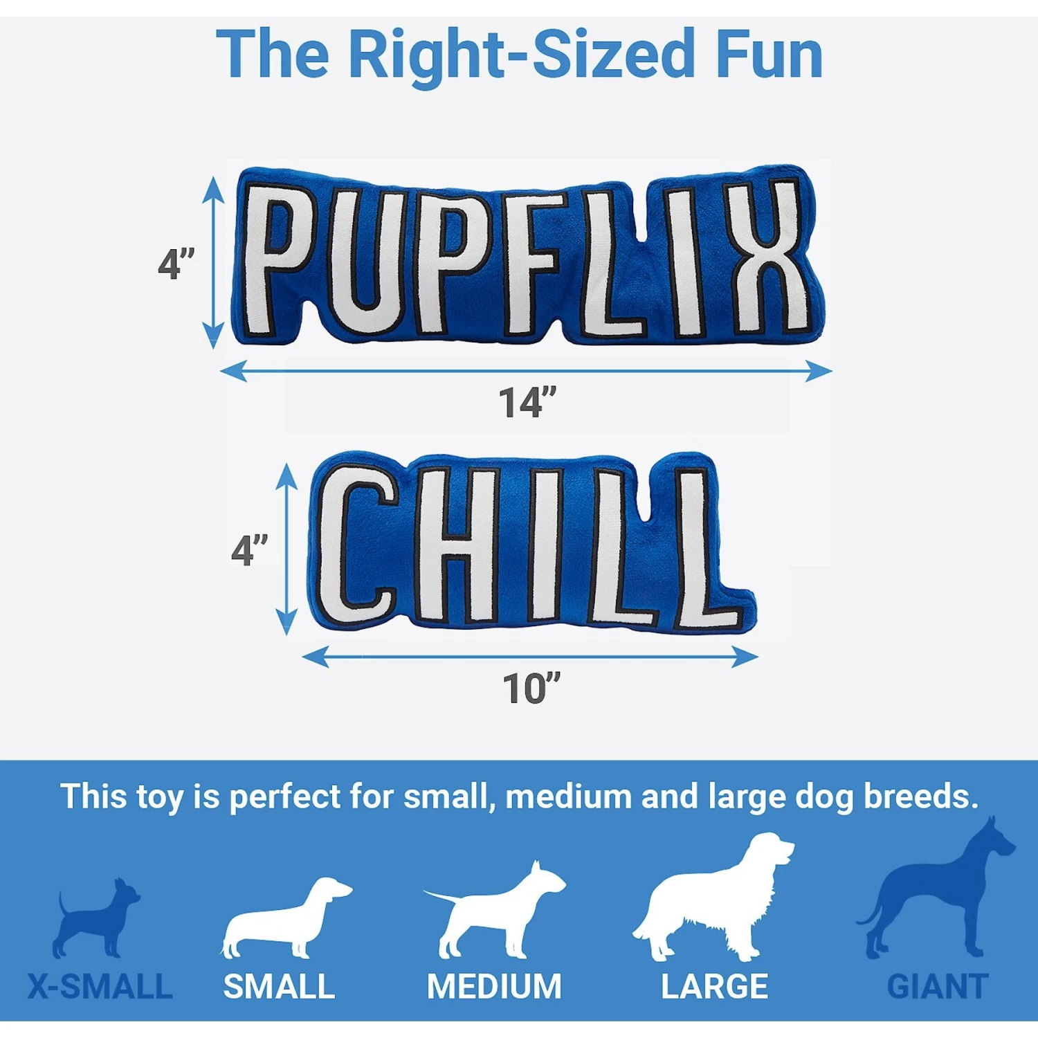 Frisco Zoomies & Chill Pupflix & Chill Plush Squeaky Dog Toy, 2 Count 2 Frisco Zoomies & Chill Pupflix & Chill Plush Squeaky Dog Toy, 2 Count - Image 2